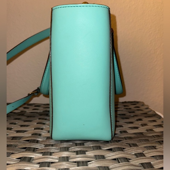 Kate Spade New York Leather Satchel Crossbody Bag – Turquoise Blue - Picture 7 of 10